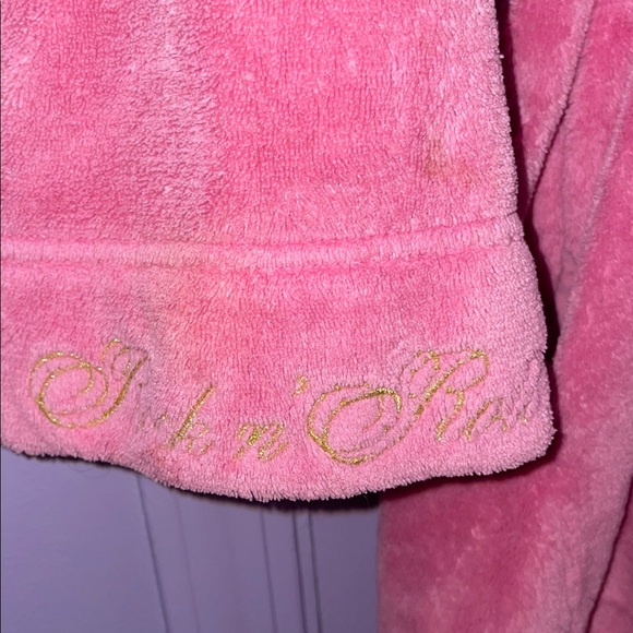 Victoria's Secret Pink Terry Plush Shortie Robe in Pink L EUC! - Picture 4 of 11